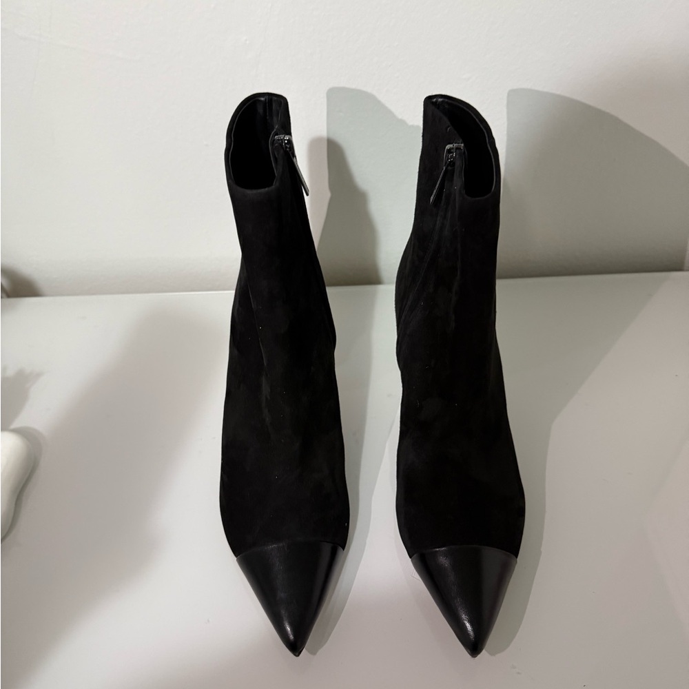 Veronica Beard Lisa Suede Cap Toe Boots - Picture 6 of 8